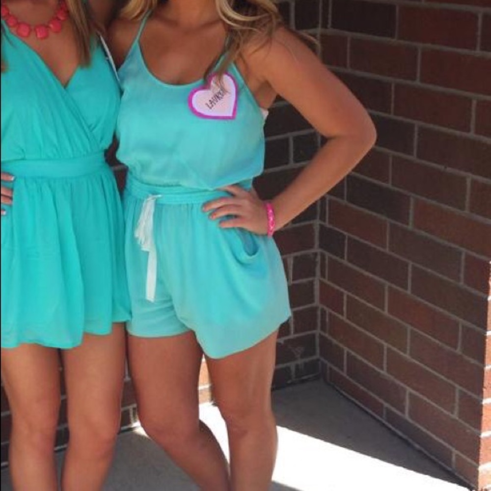 Wilfred Romper Size M in Turquoise/Seafoam Green